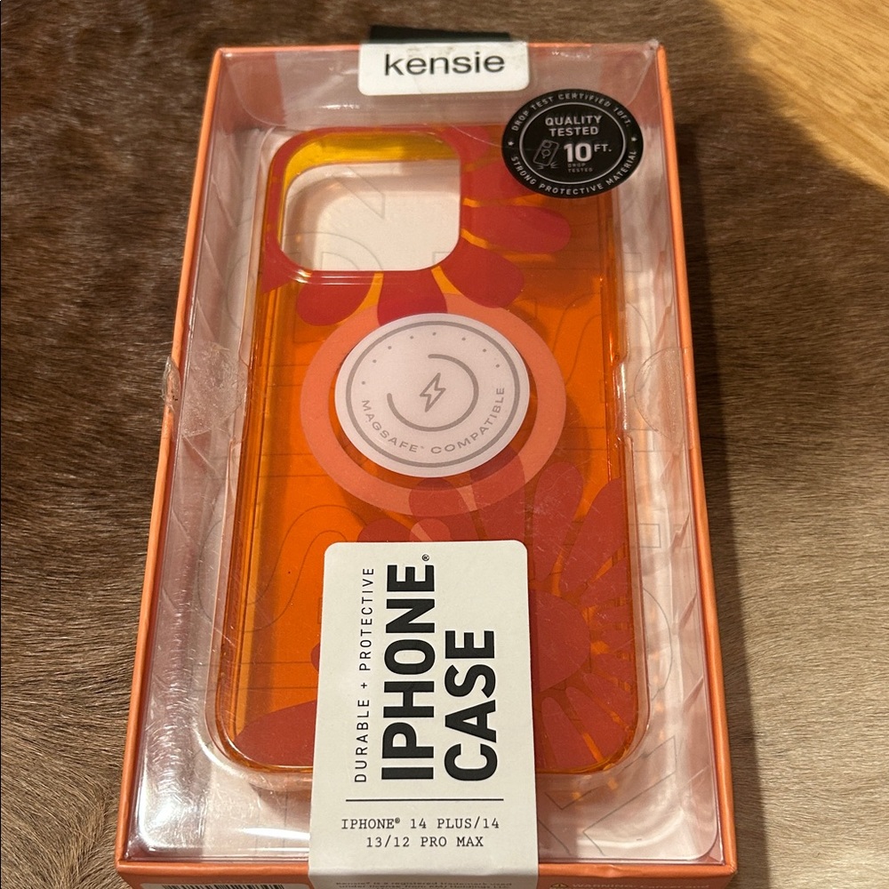 Kensie Vibrant Orange iPhone Case 14 plus/ 14/13/12 pro max